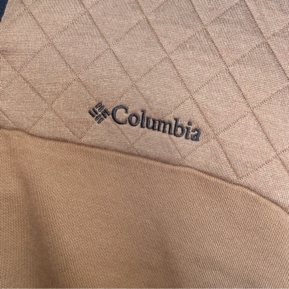 Columbia Men’s Brown Camel Quartersnap Pullover Medium - Picture 3 of 6